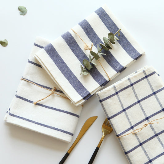 Nordic Style Cotton Striped Plaid Napkin