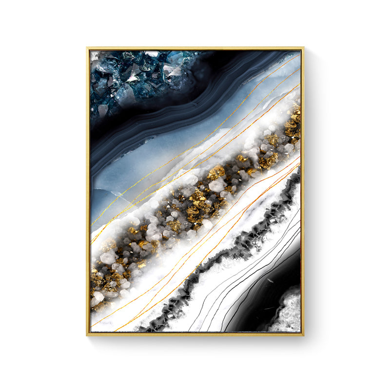 Modern Wall Art Canvas Painting Abstract Marble Crystal Lines Living Room Decor