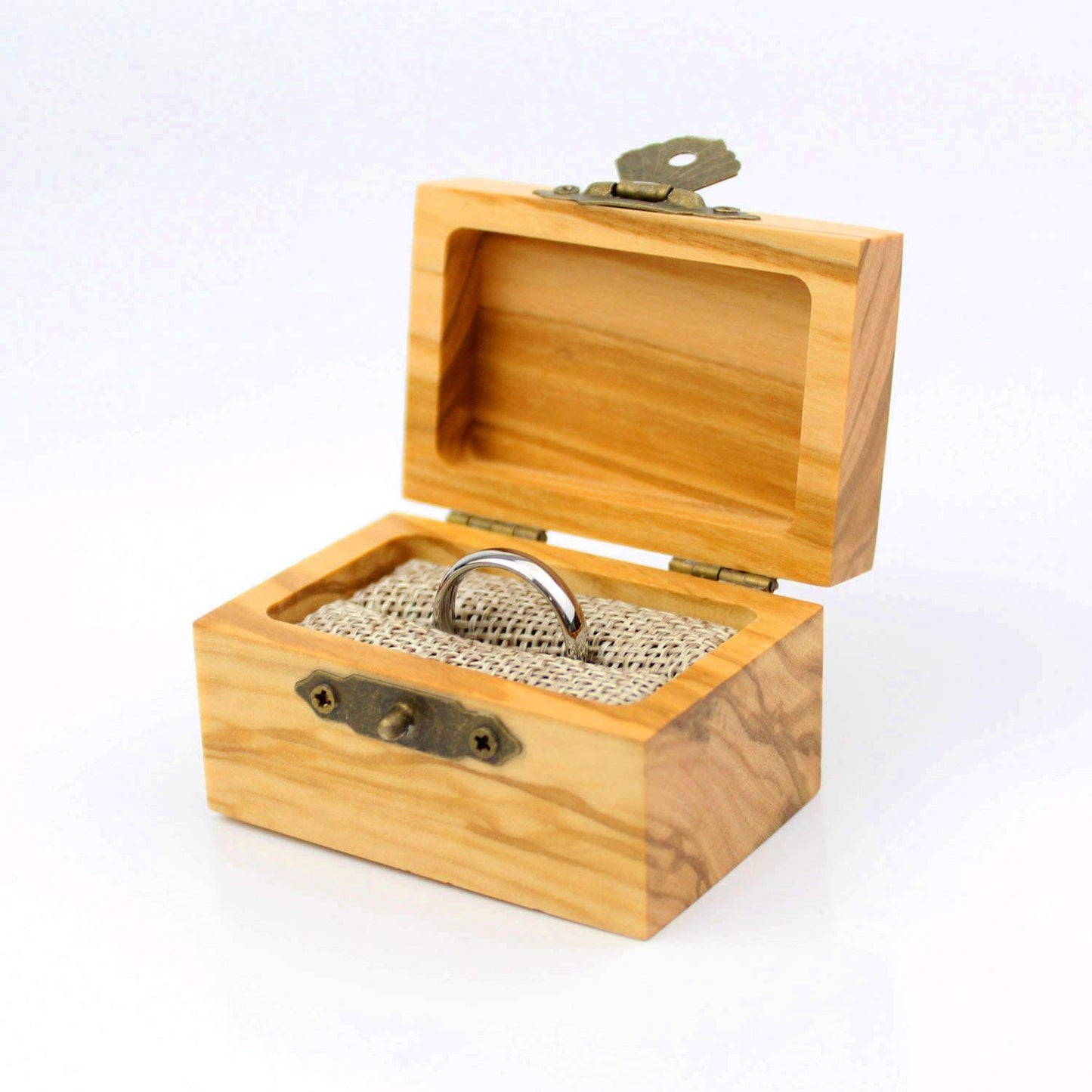 Olive Ring Box Wood Jewelry