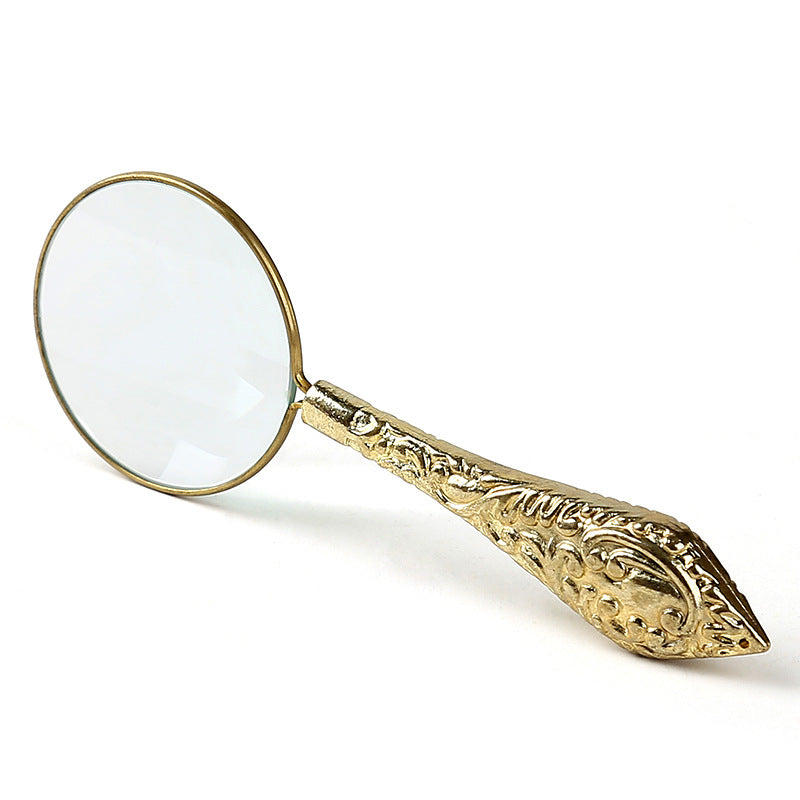 Metal handheld optical glass magnifying glass