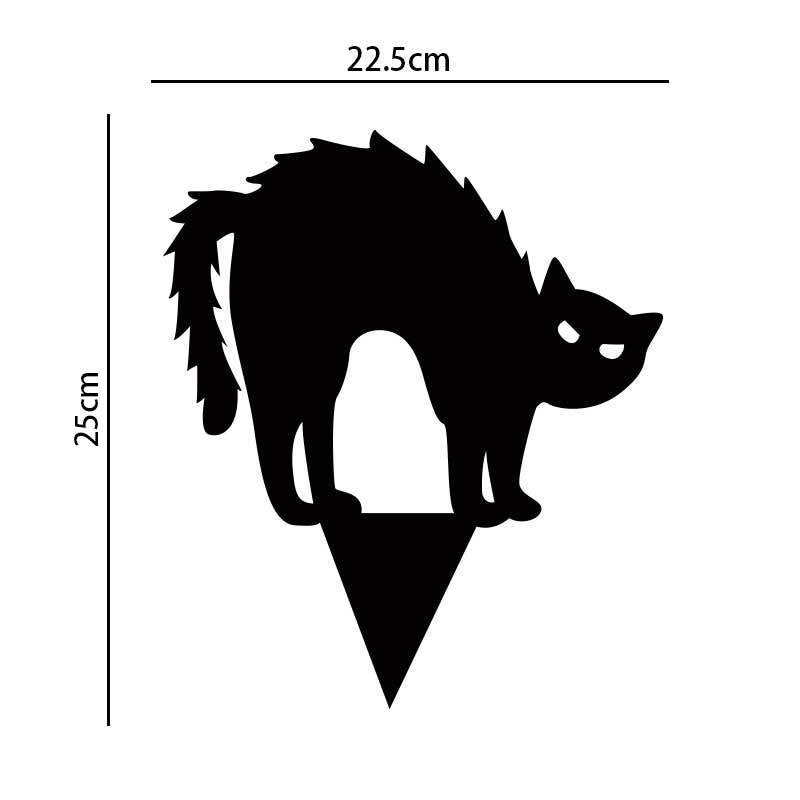 Garden Ornaments Halloween Decorations Black Cat Silhouette