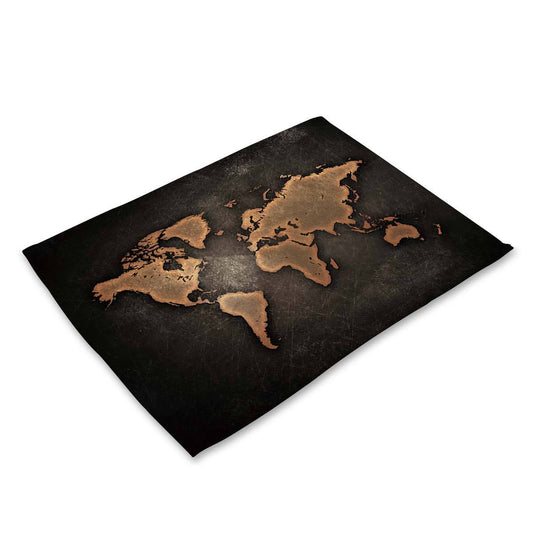 Creative world map placemat