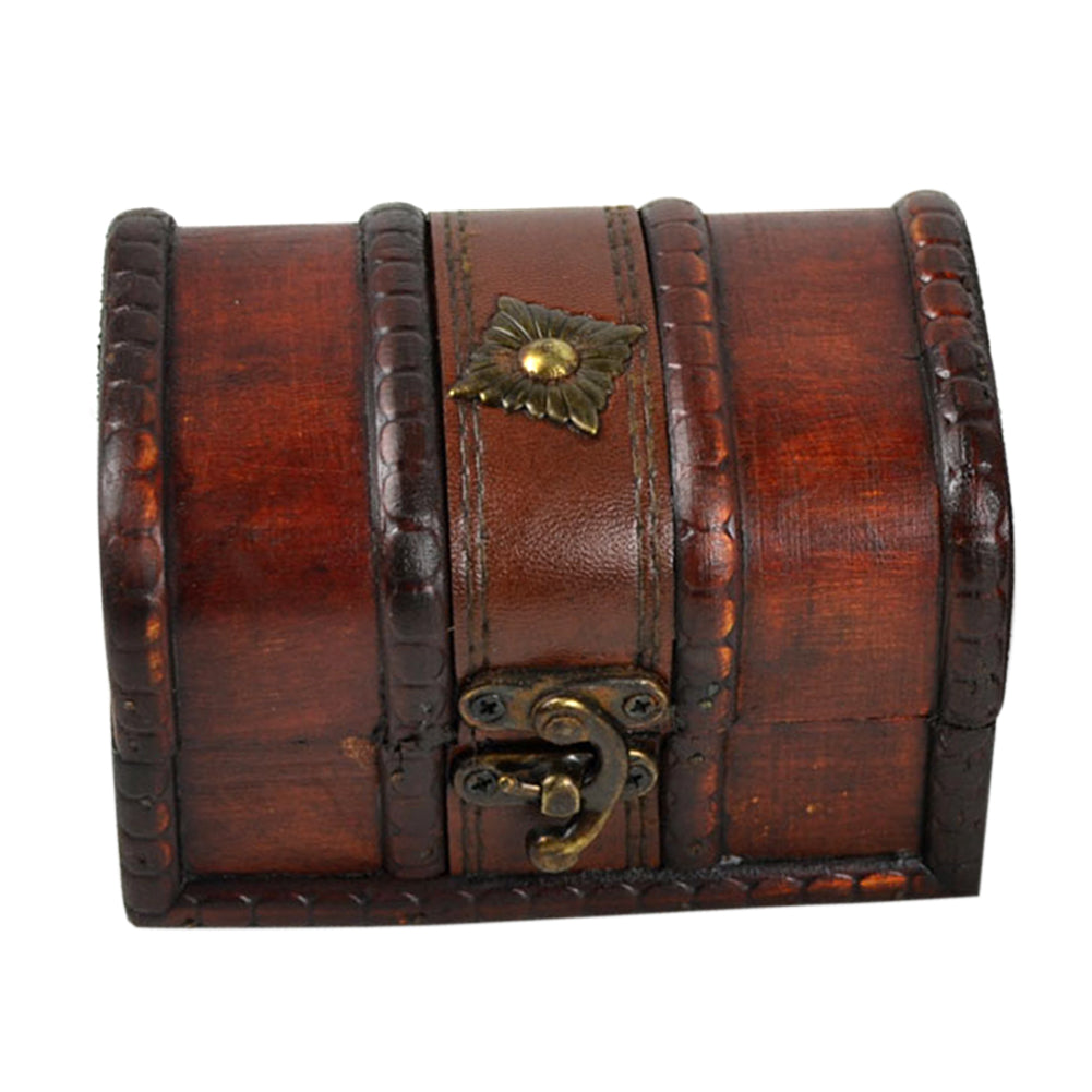 Vintage wooden treasure chest storage box