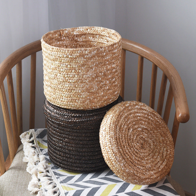 Woven storage basket