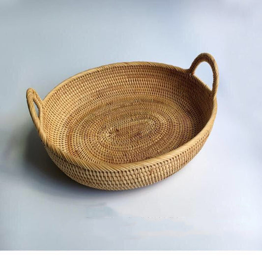 Rattan Woven Binaural Storage Tray