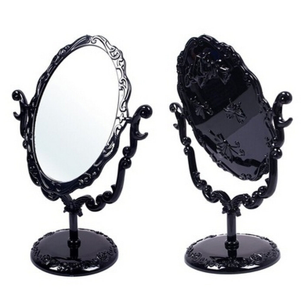 Retro black vanity mirror