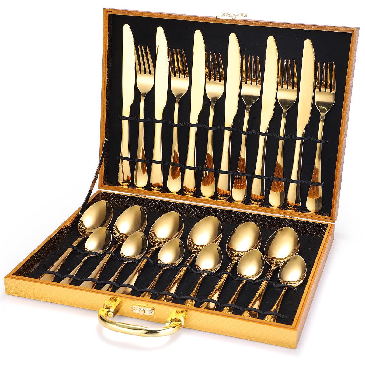 Symphony gold-plated stainless steel cutlery set