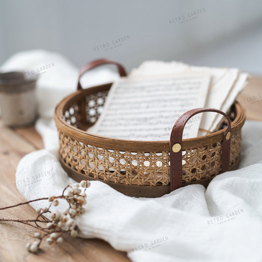 Perfume Basket Round Aromatherapy Two-color Tray Decoration