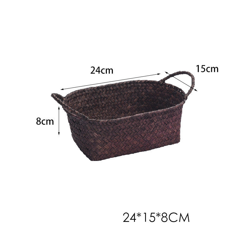 Desktop Storage Sea Fruit Tray Straw Basket Basket Snack Basket