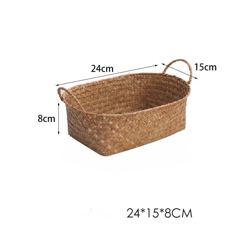 Desktop Storage Sea Fruit Tray Straw Basket Basket Snack Basket