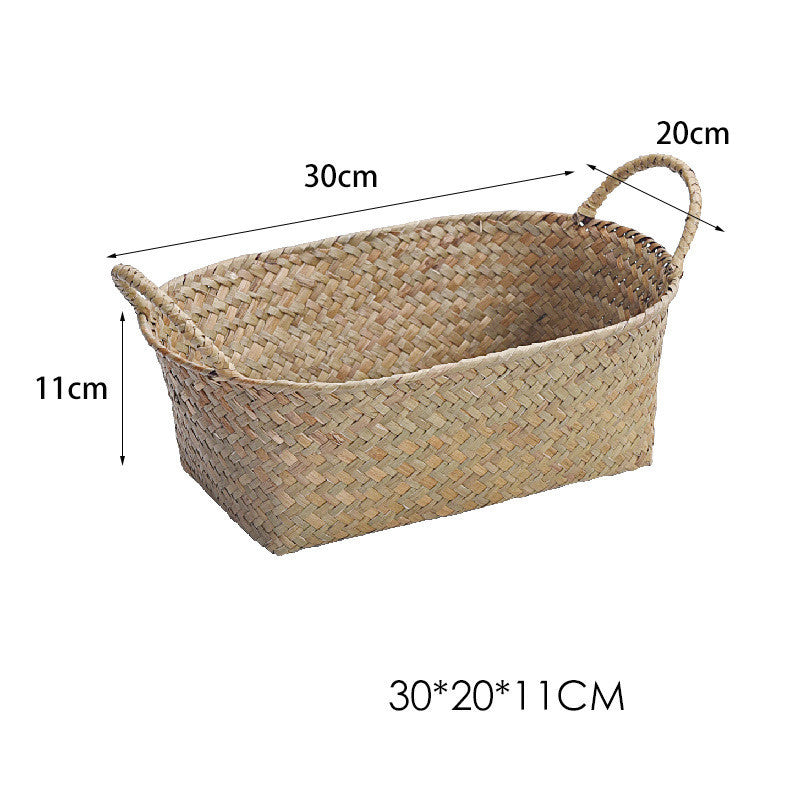 Desktop Storage Sea Fruit Tray Straw Basket Basket Snack Basket