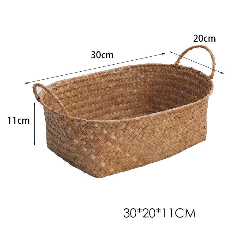 Desktop Storage Sea Fruit Tray Straw Basket Basket Snack Basket