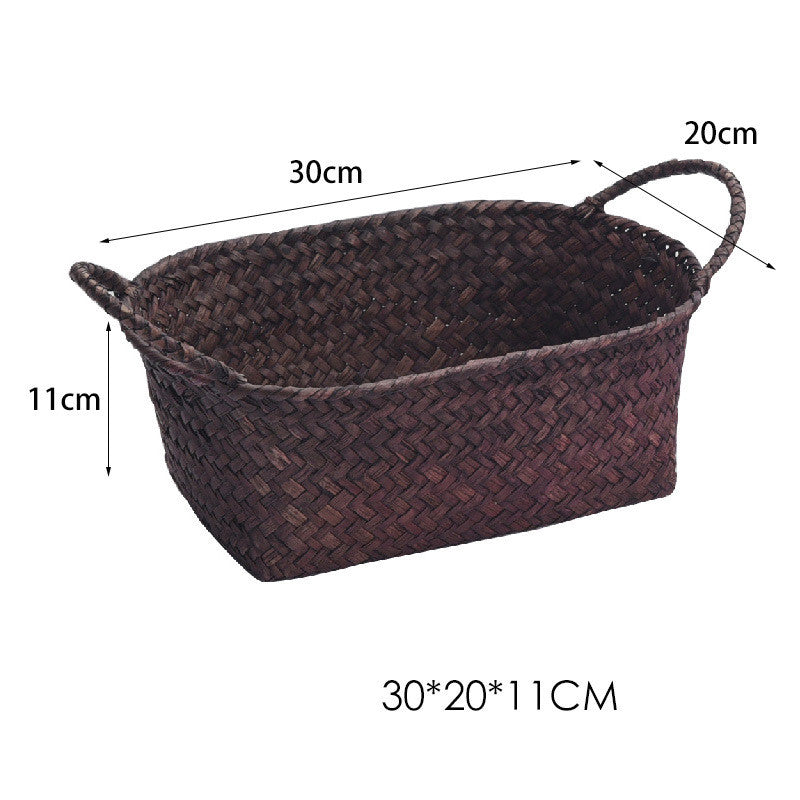 Desktop Storage Sea Fruit Tray Straw Basket Basket Snack Basket