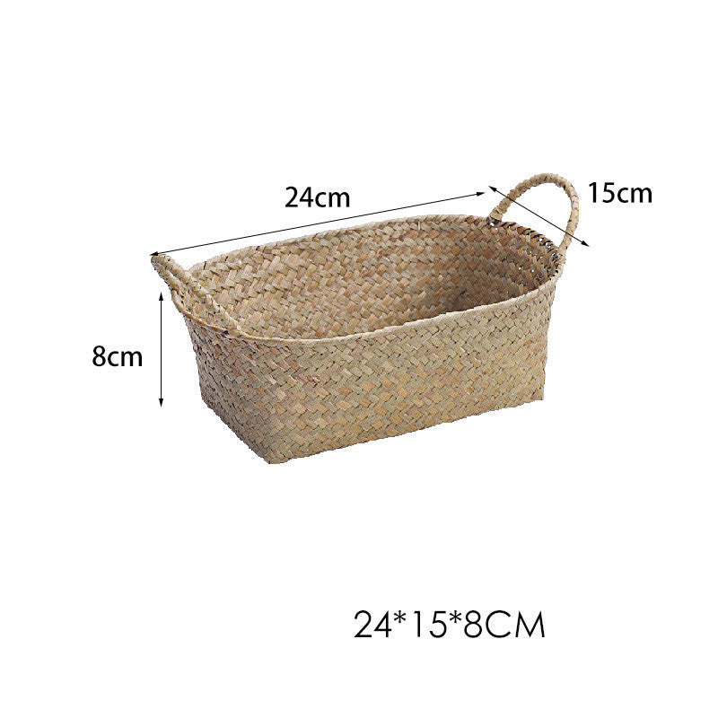 Desktop Storage Sea Fruit Tray Straw Basket Basket Snack Basket