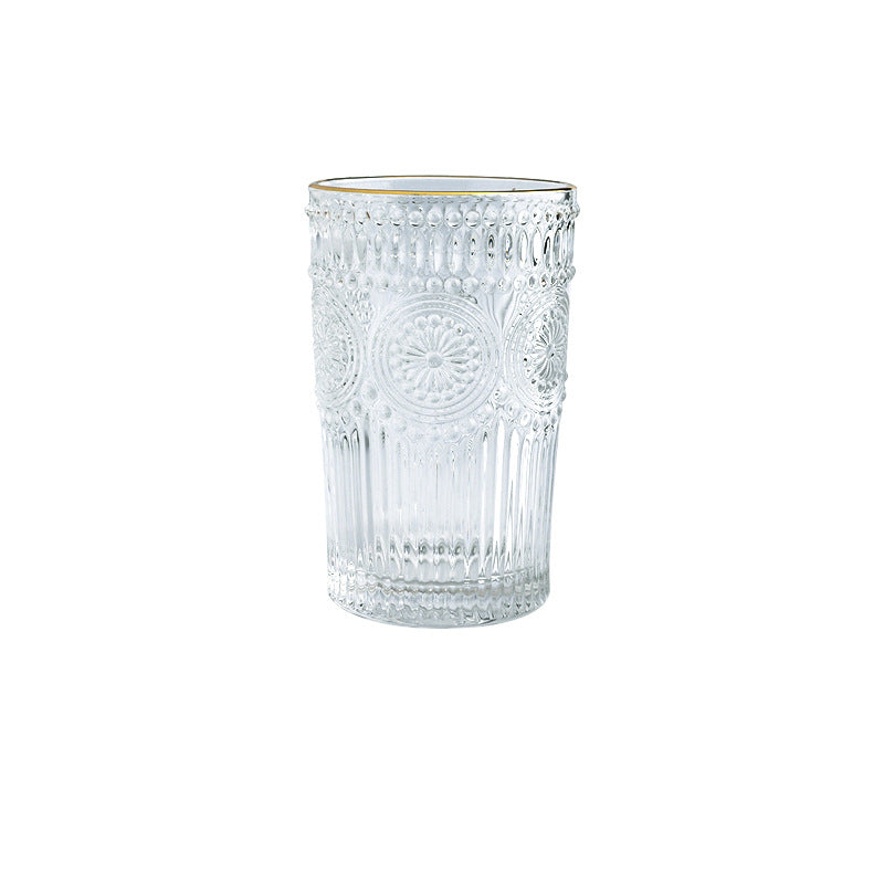 Glass Water Cup Bohemia Phnom Penh Sun Cup Embossed Cup