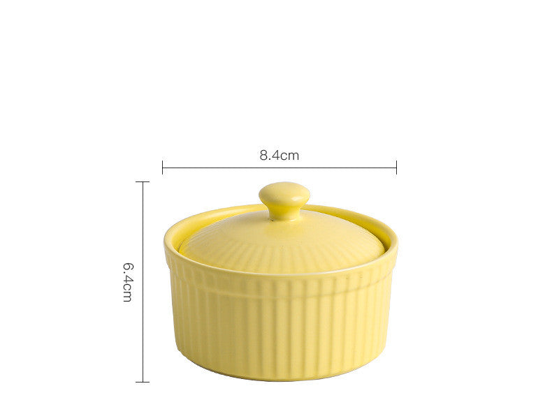 Ceramic Small Baking Bowl Soufulei Double Skin Milk Steamed Egg Bowl