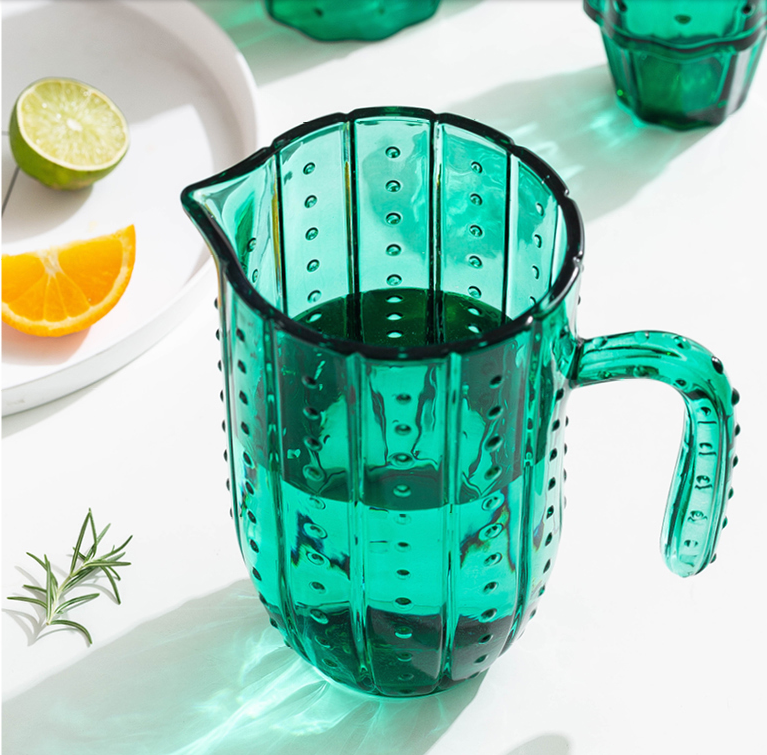 Simple Household Cactus Glass Cup Set