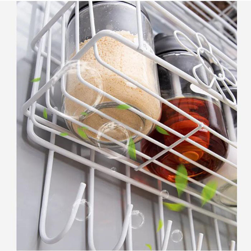 Multifunctional Refrigerator Side Frame, Multi-Layer Side Frame, Kitchen Utensils Foldable Hook