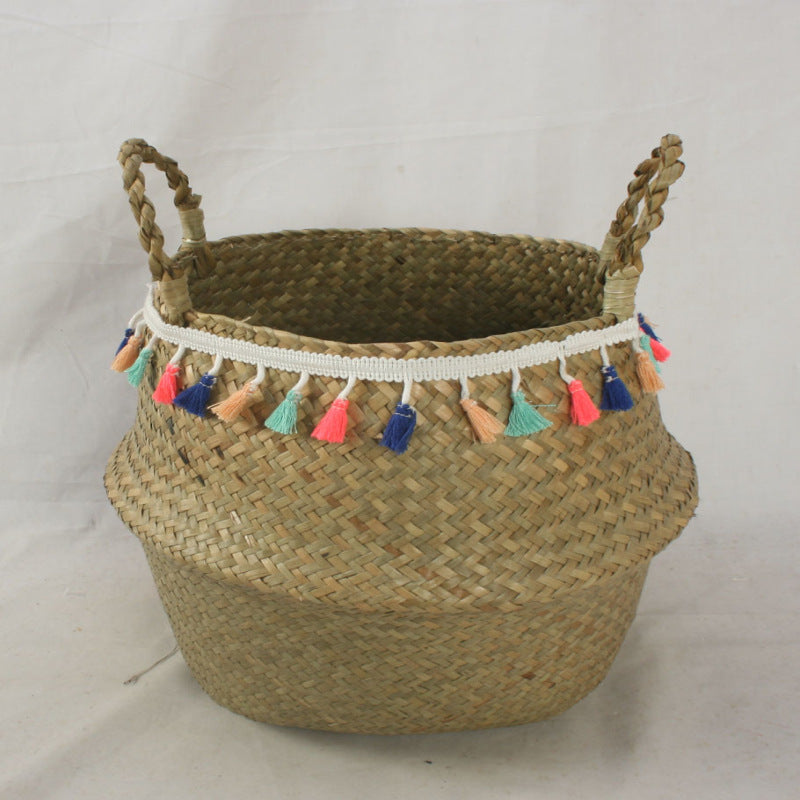 103 Bottom Coloring Belly Diameter 35 Mouth With Seventeen 6cm Toy Storage Baskets Woven Basket Hand-woven Straw Basket