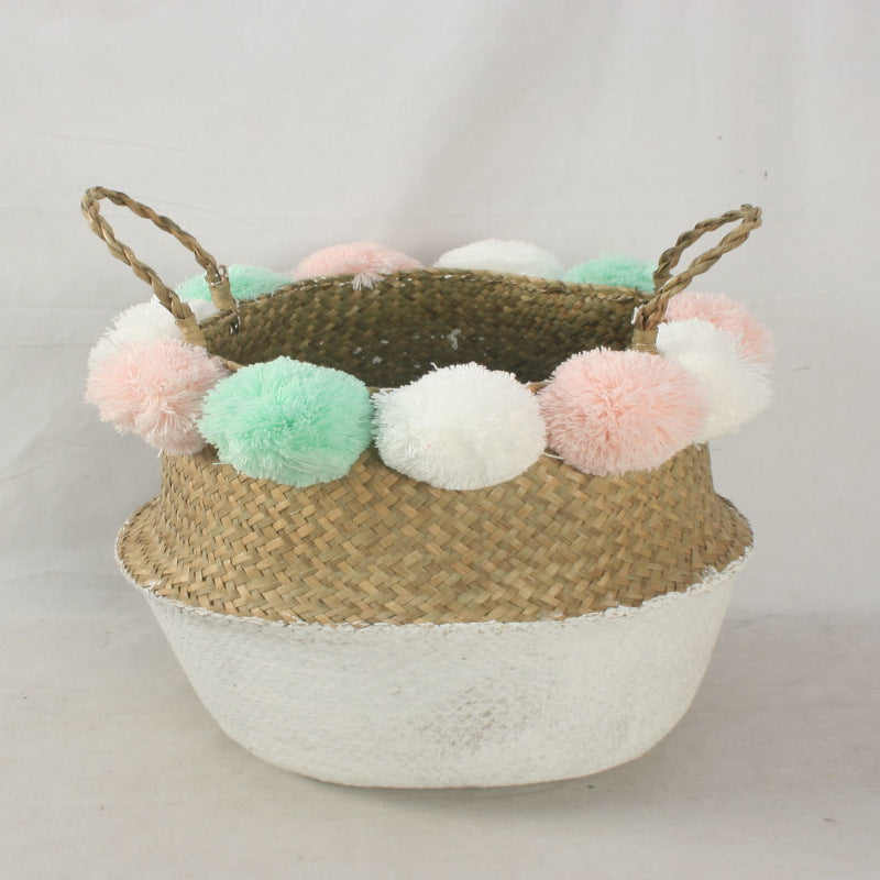 103 Bottom Coloring Belly Diameter 35 Mouth With Seventeen 6cm Toy Storage Baskets Woven Basket Hand-woven Straw Basket