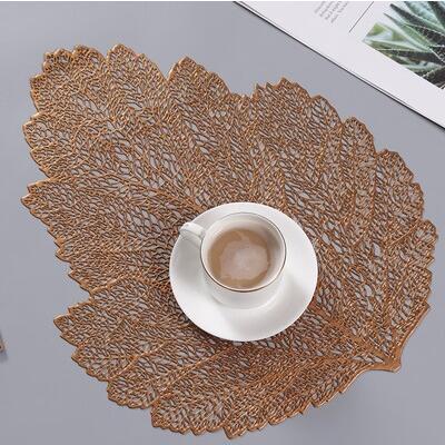 Hollow Insulation Pad, Leaf Placemat, Home Desktop, Anti-scald Mat, Dining Table