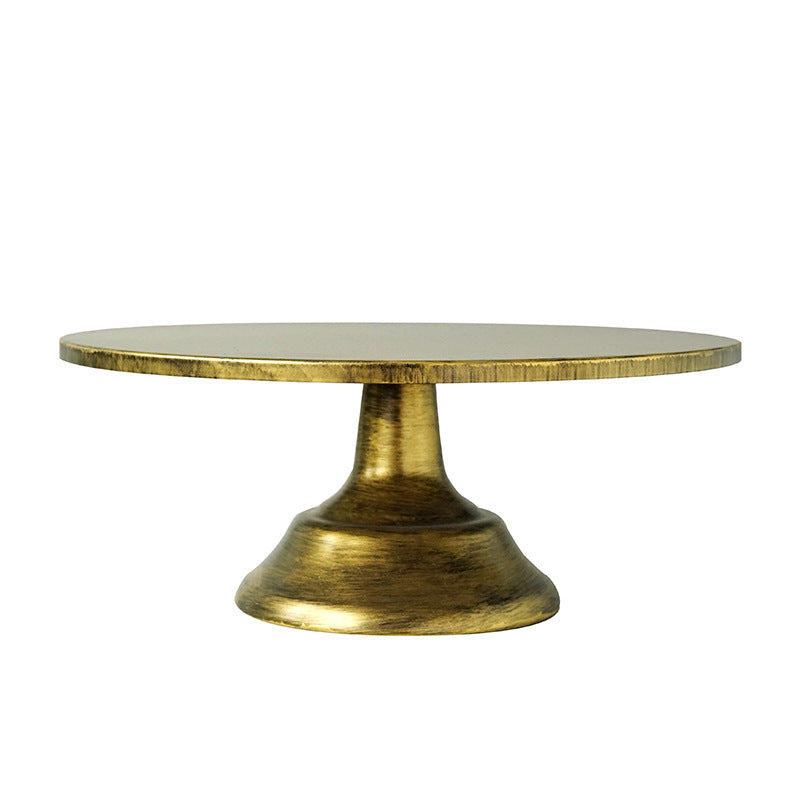 10-inch Cake Tray Wedding Props Dessert Table Golden Cake Stand