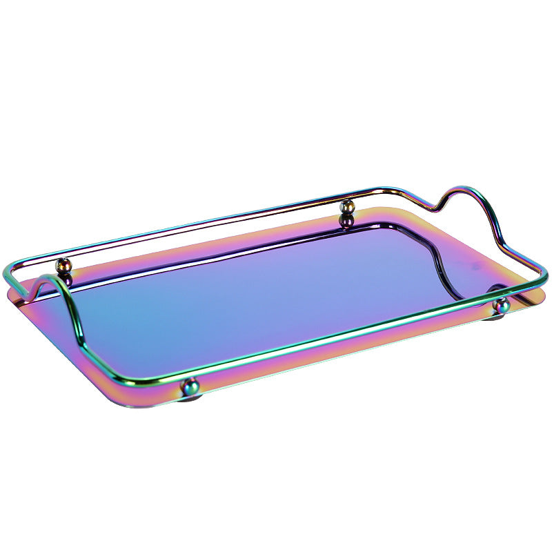 Nordic Stainless Steel Tray, Double Ear Restaurant Serving Tray