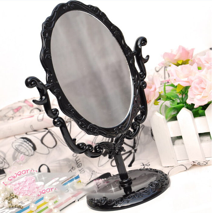 Retro black vanity mirror