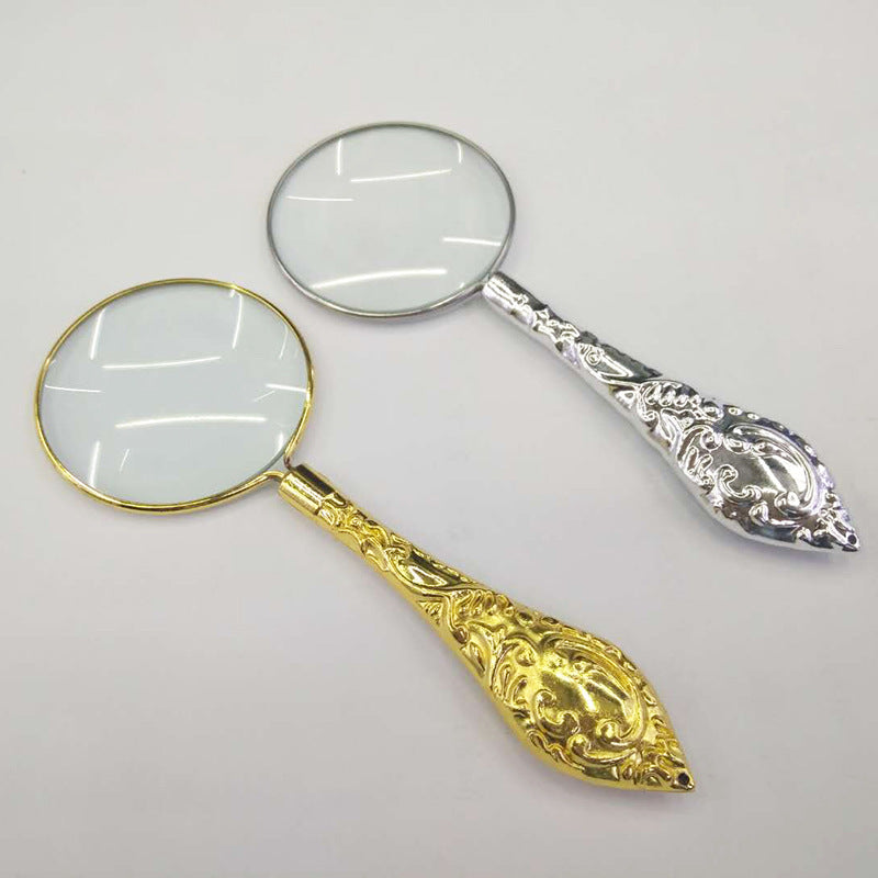 Metal handheld optical glass magnifying glass