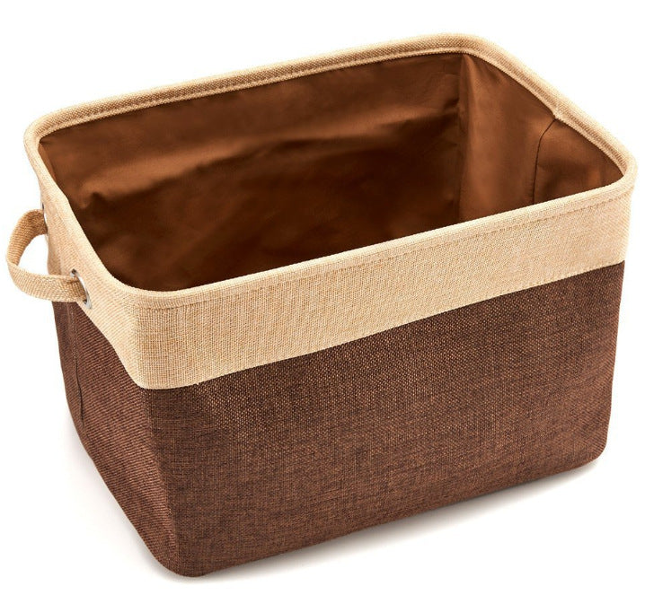 Foldable Cotton and Linen Storage Basket