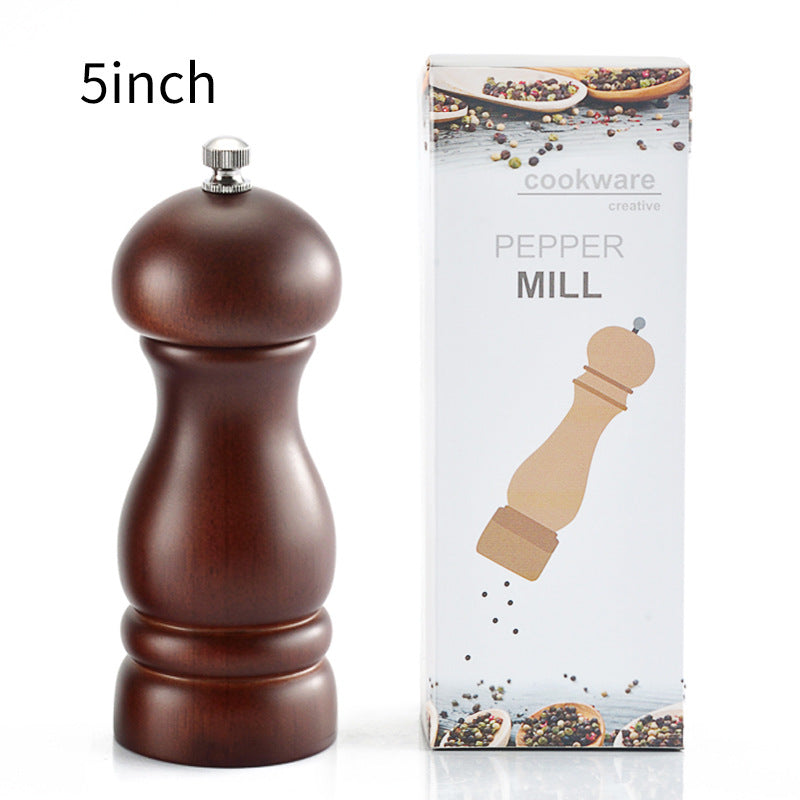 Pepper Grinder Solid Wood Pepper Black Pepper Powder Seasoning Can