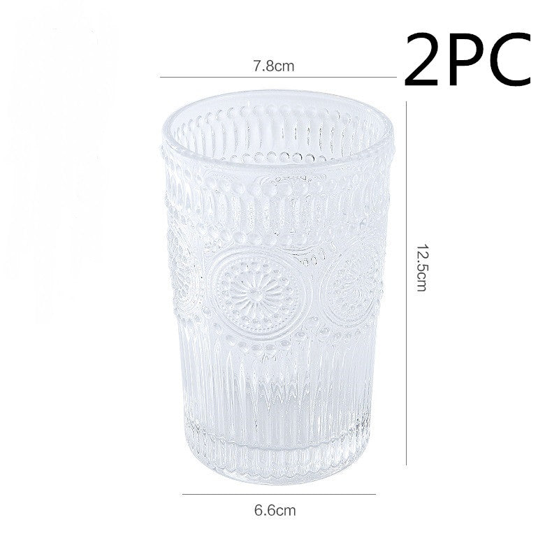 Glass Water Cup Bohemia Phnom Penh Sun Cup Embossed Cup