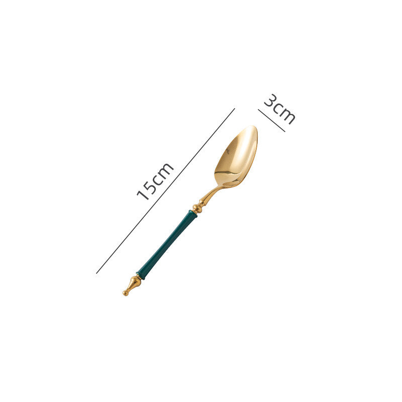 Steak Golden Knife Fork And Spoon Three-piece Set