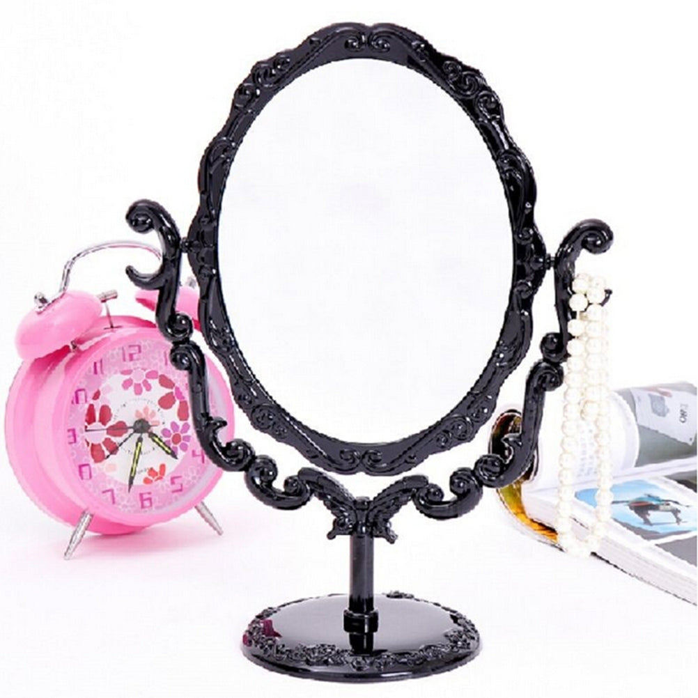 Retro black vanity mirror