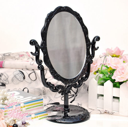 Retro black vanity mirror