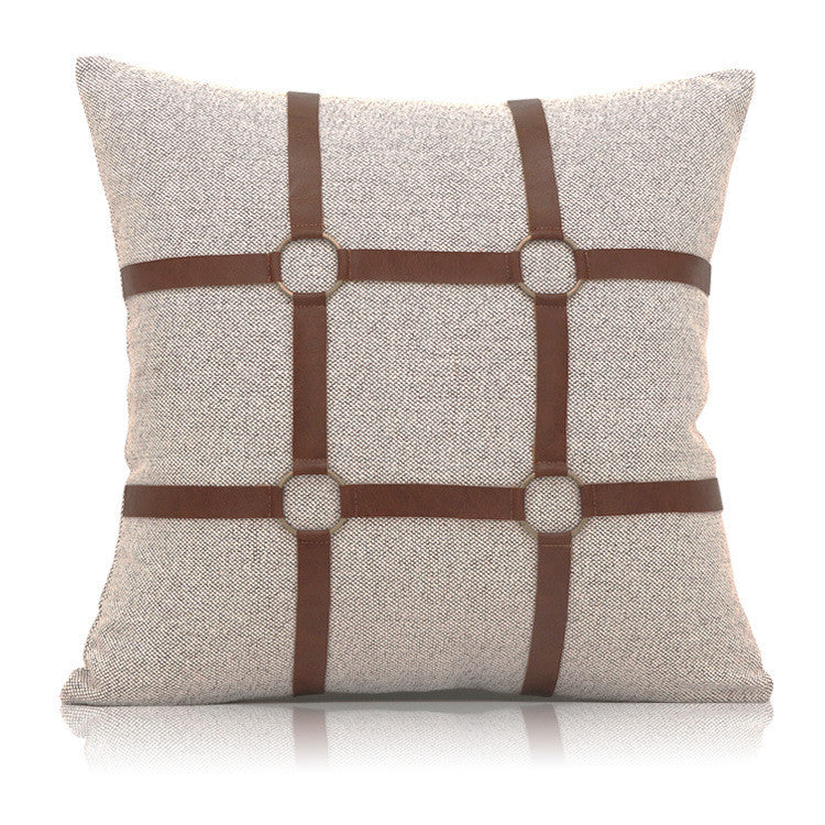 Rustic Cotton Linen Fabric Pillow Cushion