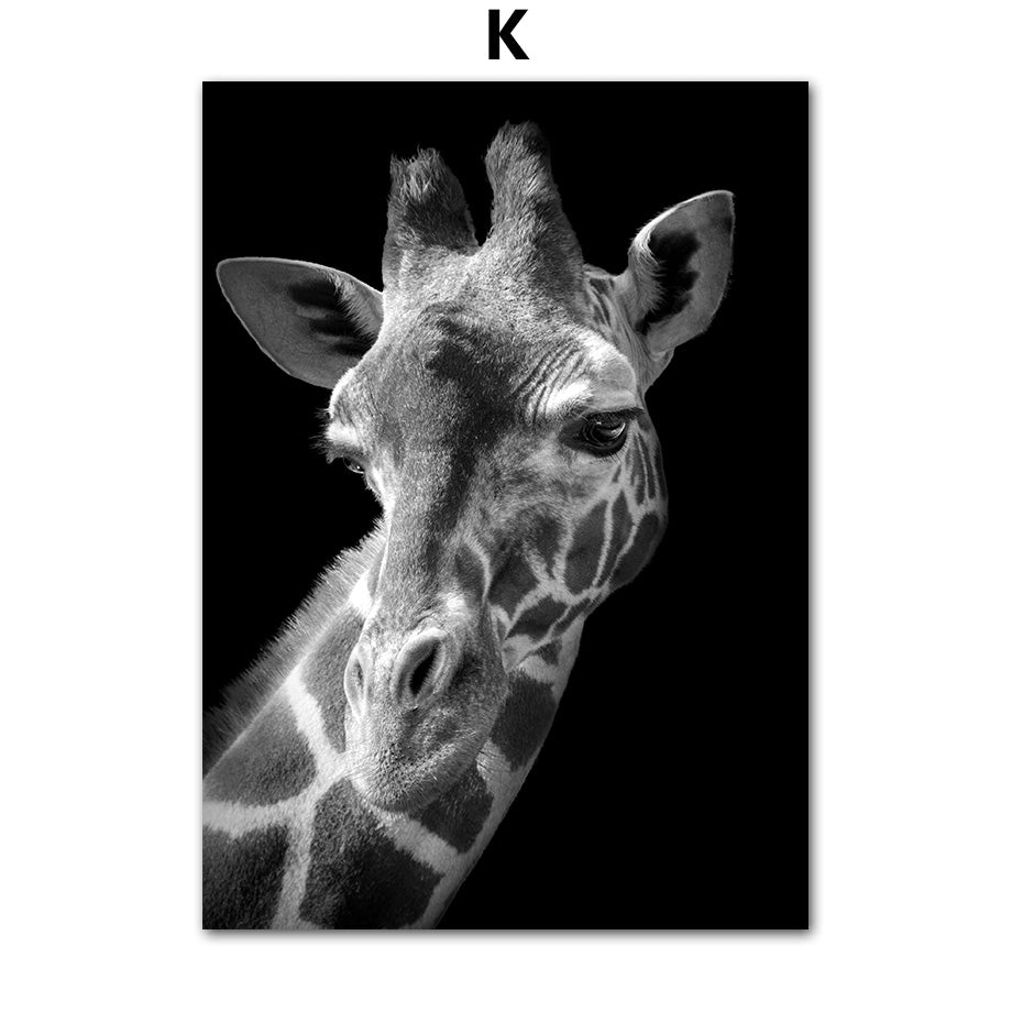 Animal Canvas Poster Art Painting Wall Room Decor Frameless