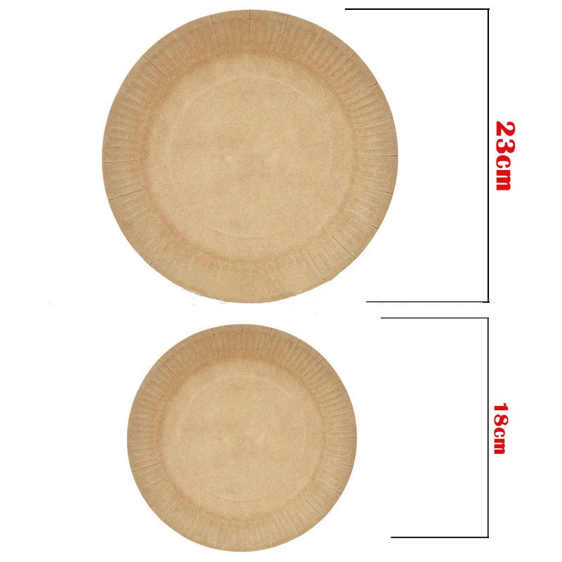 Kraft Paper Disposable Tableware Set FSC Paper Tray Paper Towels