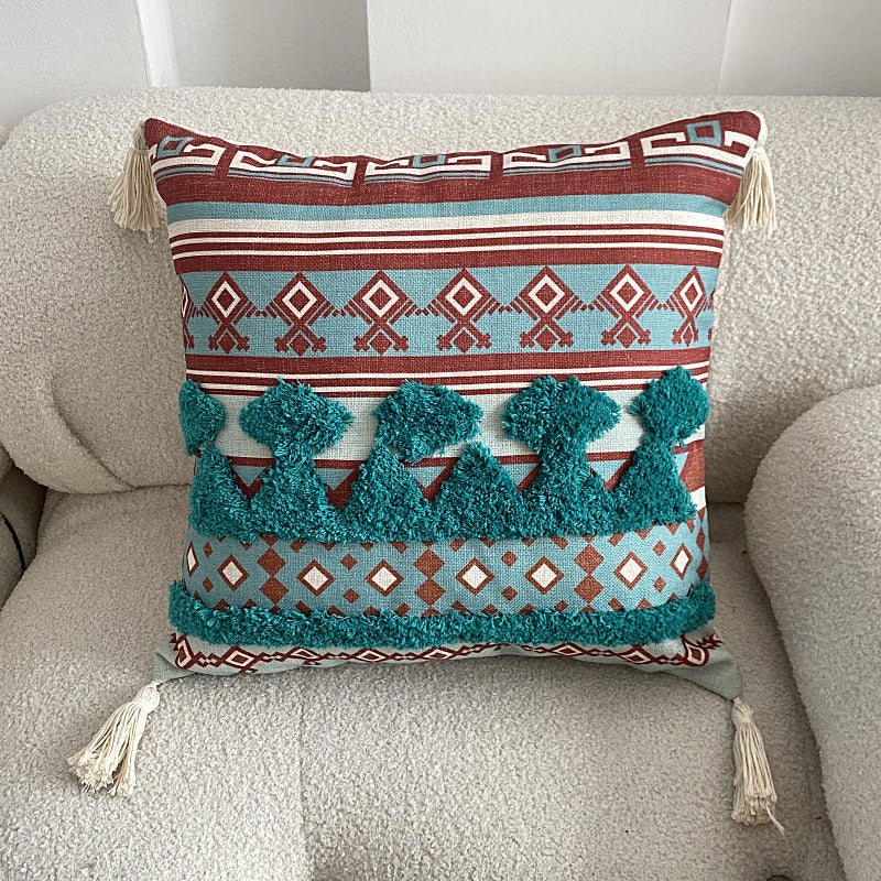 Knitted Fringe Pillow Cushion Cover