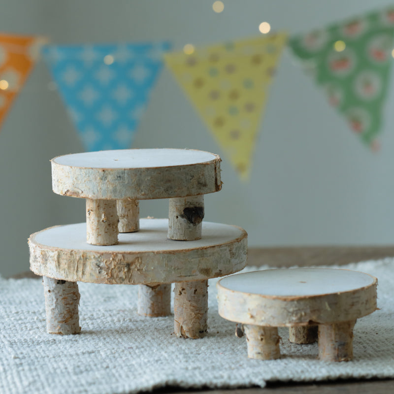 Outdoor Dessert Table Wooden Cake Stand Tray