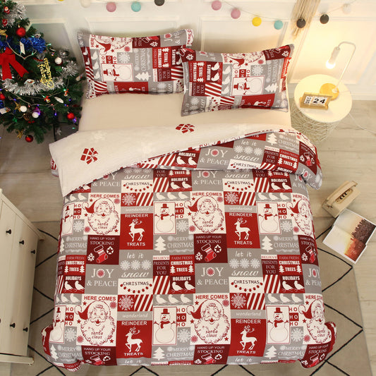 Bedding Set Snowflakes Bedding Sets Duvet Cover Warm Bed