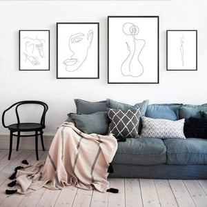 Chic Feminine Canvas Simple Wall Art Home Decor