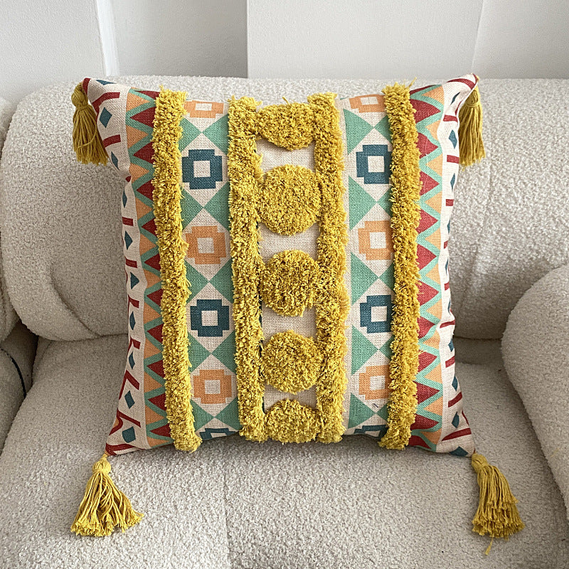 Knitted Fringe Pillow Cushion Cover