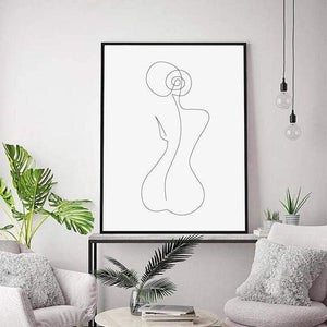 Chic Feminine Canvas Simple Wall Art Home Decor