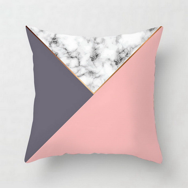 Pink Geometric Abstract Decorative Pillows Case