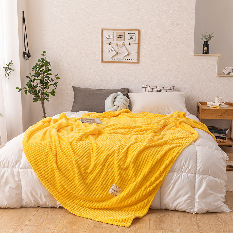 Single layer blanket milk fleece blanket