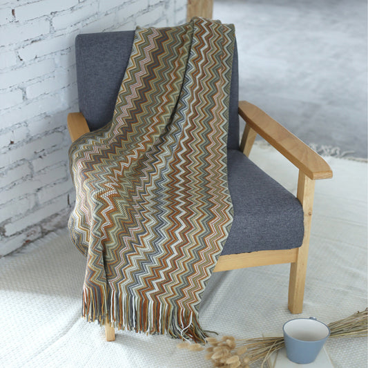 European And American Bohemian Knitted Blanket