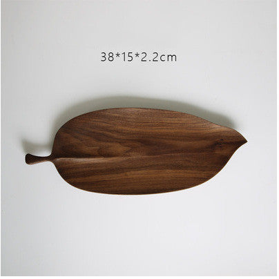 Original Handmade Wooden Dim Sum Snack Fruit Leaf Creative Solid Wood Tray