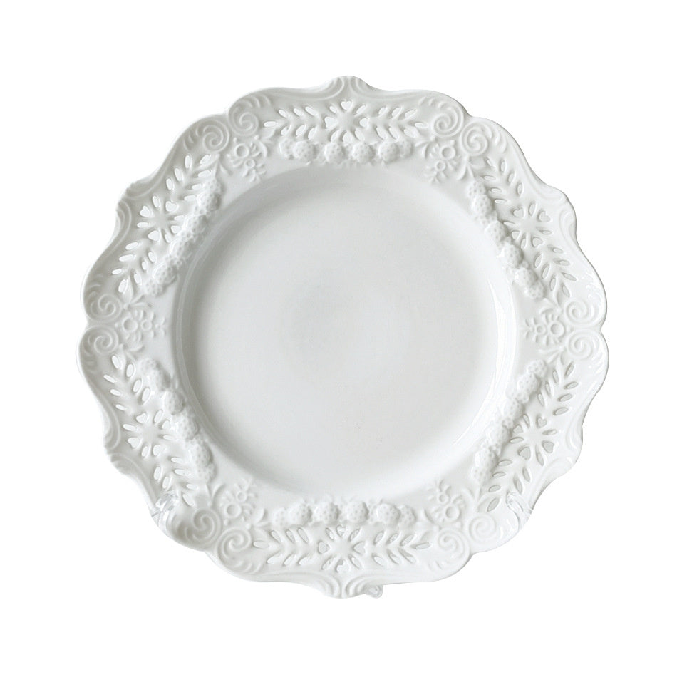 Lace Carved Hollow Lace Vintage Dinner Plate