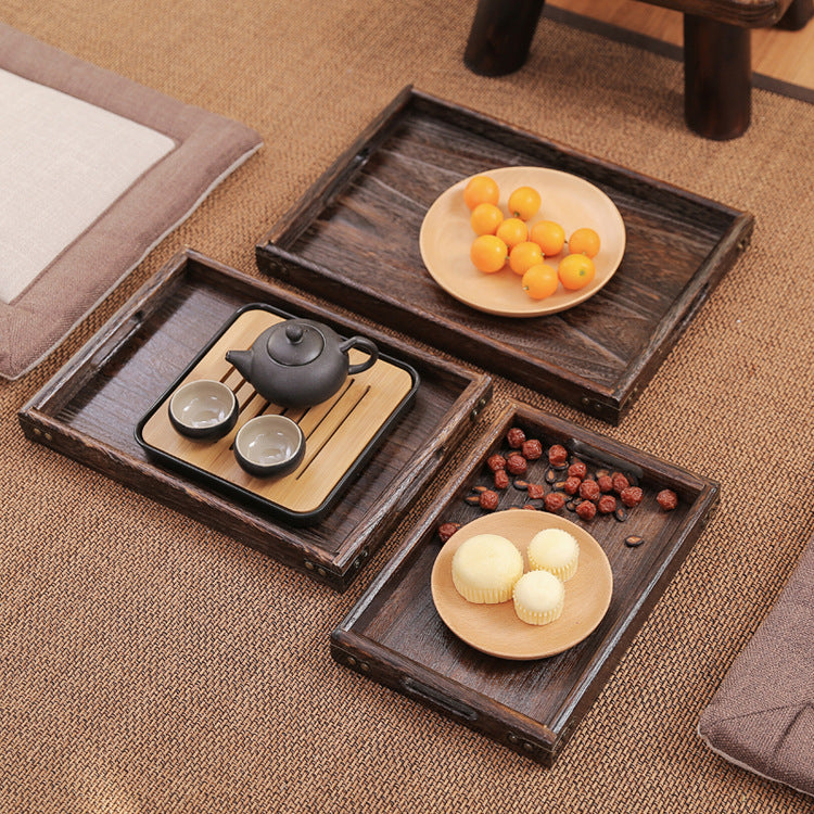 Solid wood dry tea tray